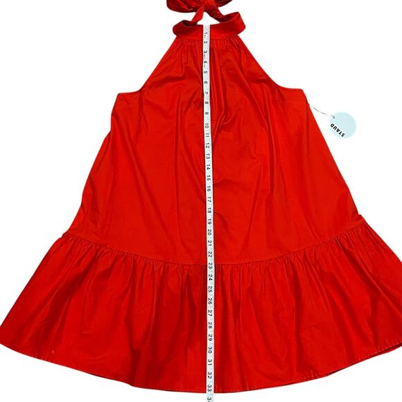 NWT NEW STAUD Marlowe Halter Mini Dress - Picture 9 of 11